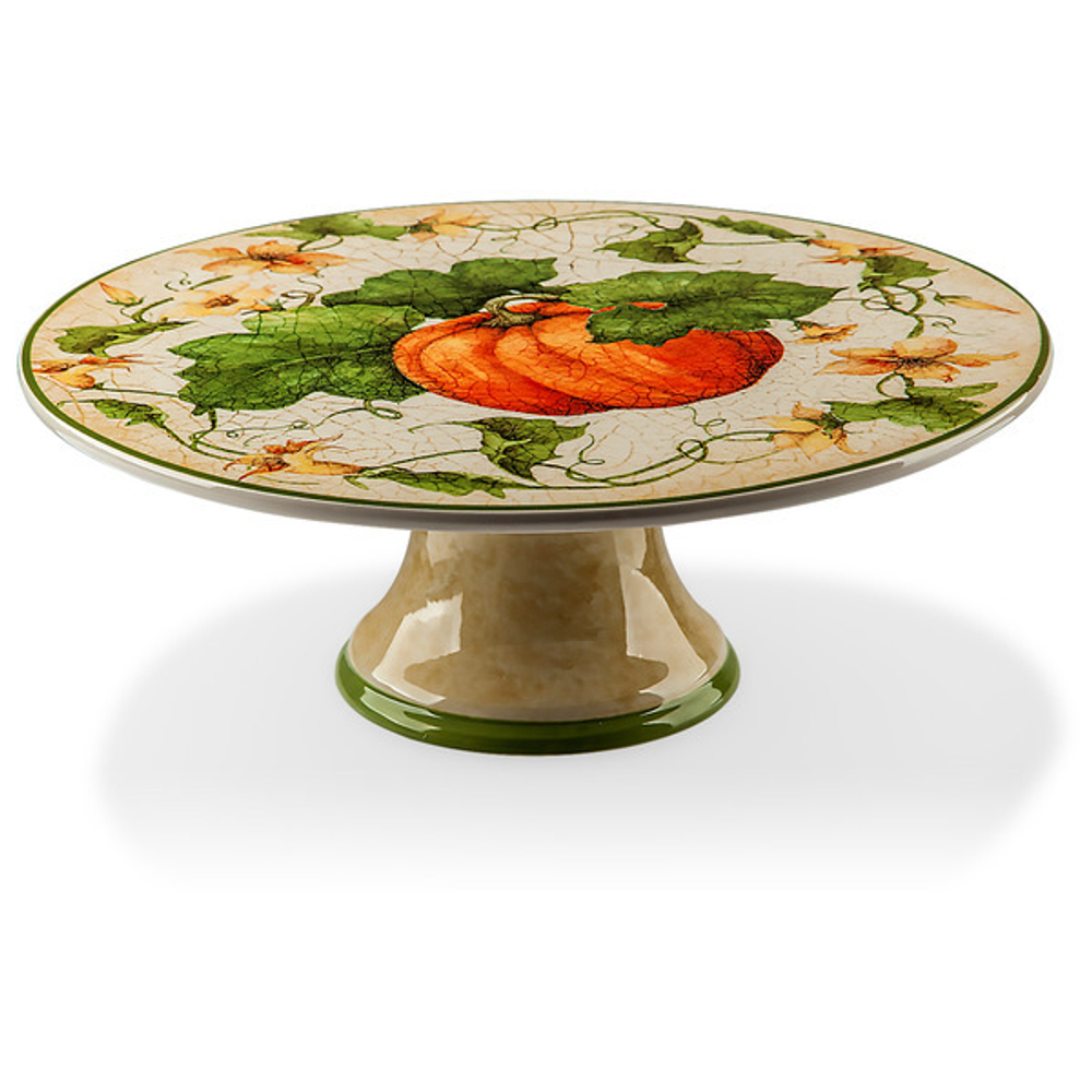 Блюдо для торта на ножке Certified Int. Тыквы 31см