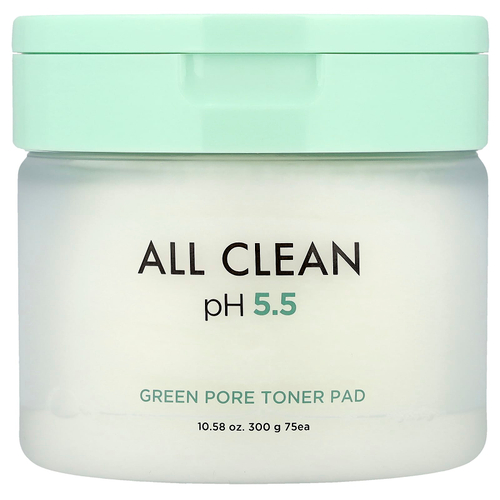 Heimish, All Clean, тонизирующие прокладки с зелеными порами, 75 шт., 300 г (10,58 унции)