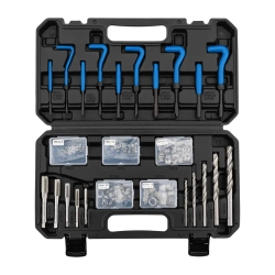 Набор приспособлений и футорок для восстановления резьбы М5х0,8 М6х1,0 М8х1,25 М10х1,5 М12х1,75 (131пр.) Forsage F-9131U1