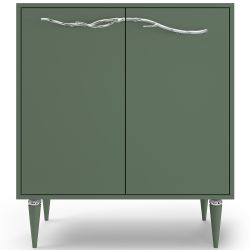 Комод Арт Колор matte Классик Сильвер с 2 полками Зеленый нефрит матовый