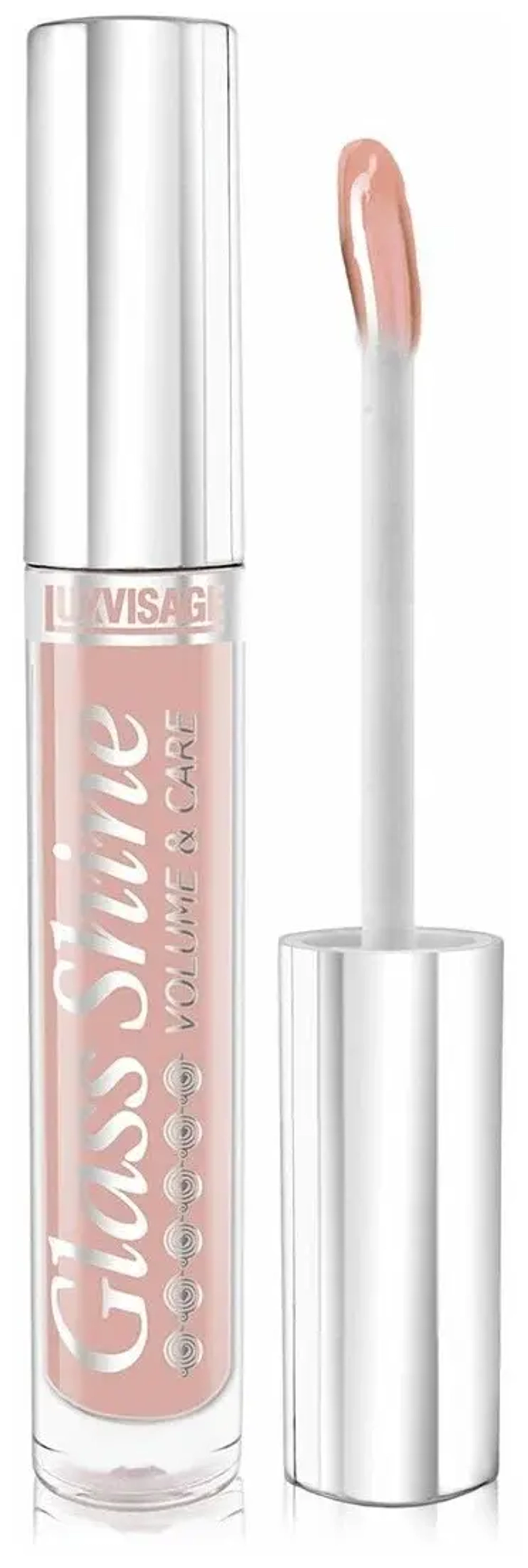 LUXVISAGE Блеск для губ "Glass Shine" тон 01  БЕЖЕВО-ПЕРСИКОВЫЙ 3 мл