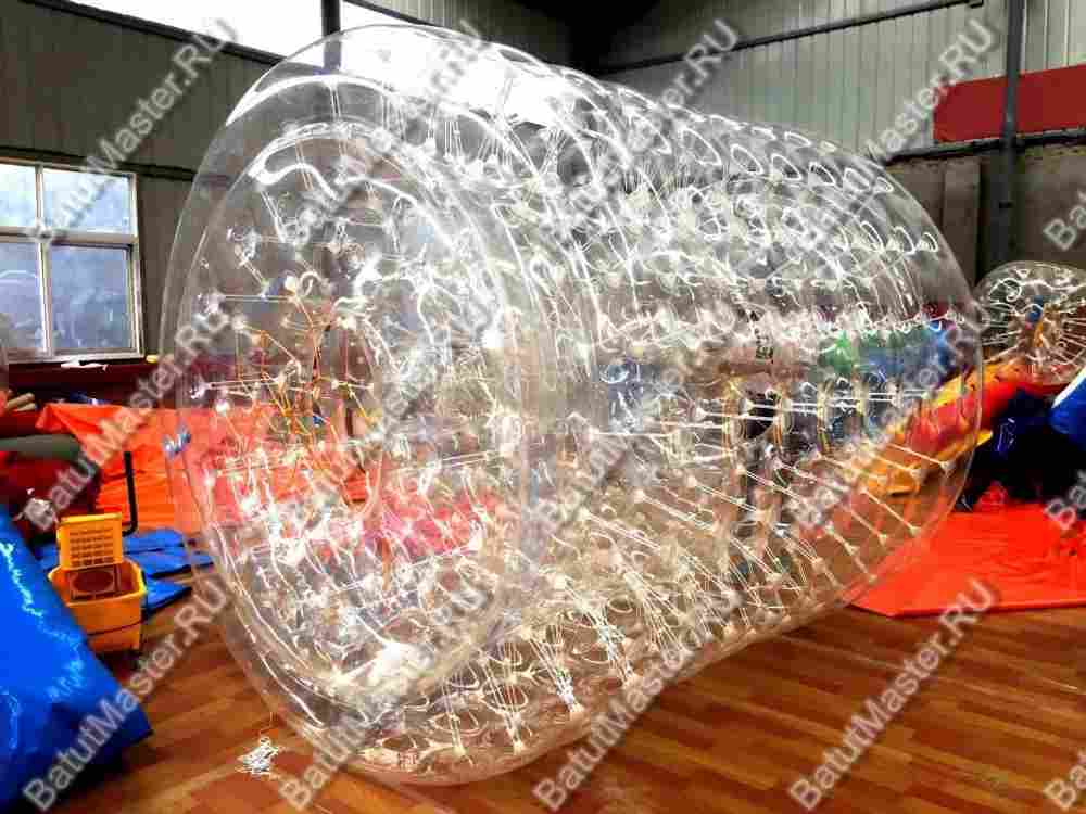Аттракцион Водный роллер "Прозрачный" ПВХ, 2.4*2.2*2.2 м