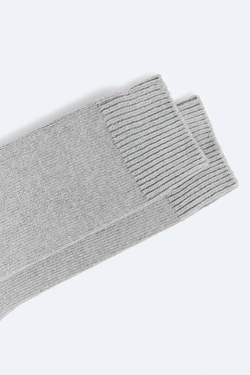 ZARA НОСКИ ИЗ СМЕСОВОГО ХЛОПКА, ТЕМНО-СЕРЫЙ