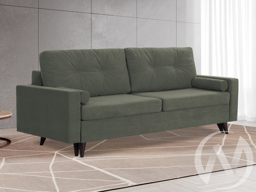 Диван прямой Фидэль (БД) LUMA 14 (велюр серый)