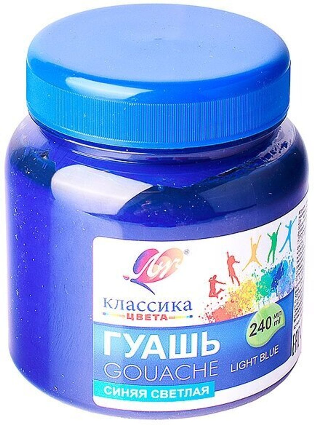 Гуашь художественная 1 шт. ЛУЧ "Классика", 240 мл, синяя светлая, 30С 1826-08