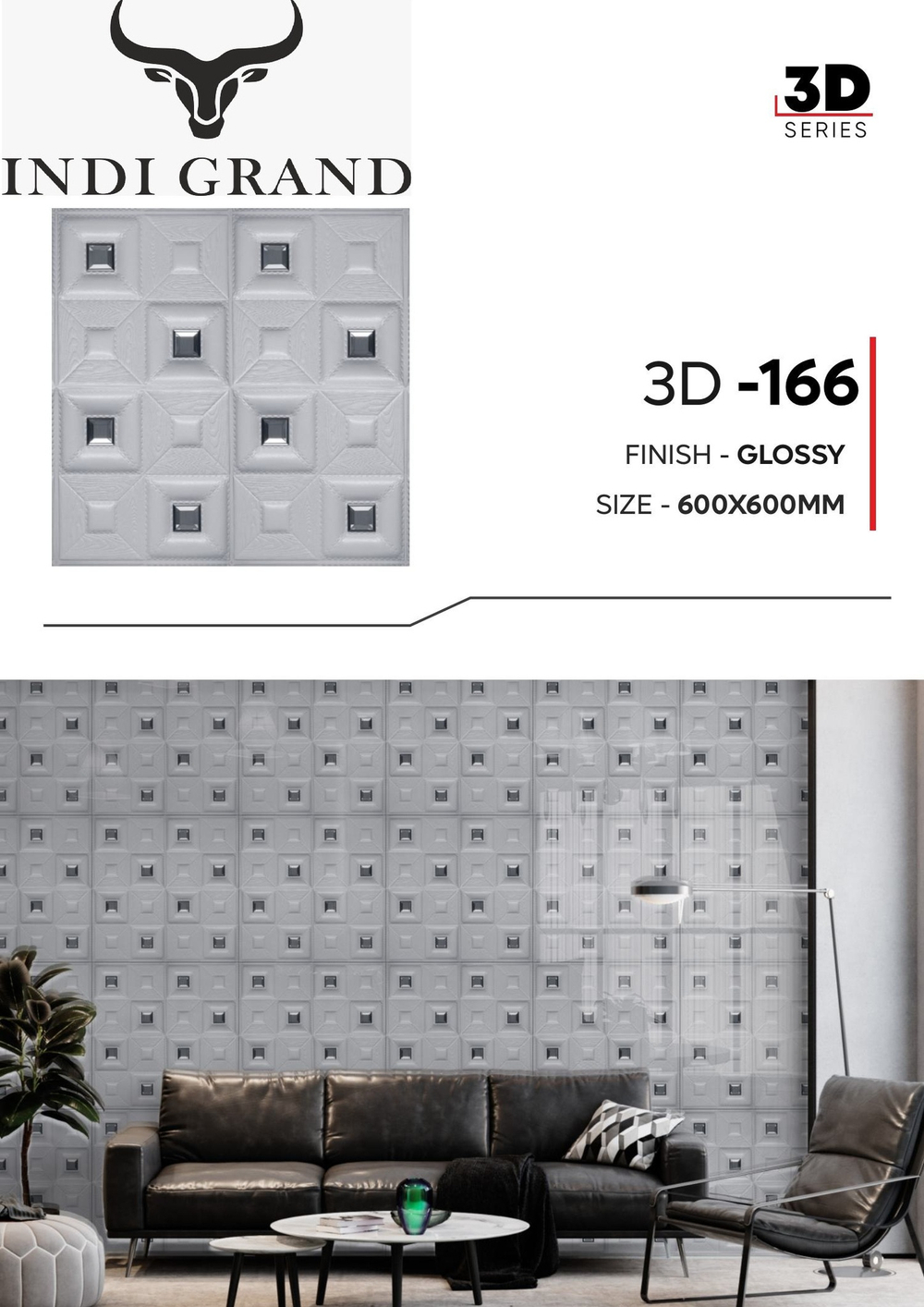 Керамогранит 3D 60х60 glossy - 166
