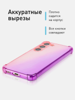 Чехол ROSCO для Samsung Galaxy S23 (арт.SS-S23-HARD-TPU-PINK-PURPLE )