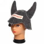 Шапка банная классическая «Викинг», цвет серый, (без упаковки)