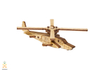 Вертолет Unit Heli от UNIWOOD - Деревянный конструктор, сборная модель, 3D пазл