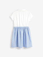 Платье школьное для девочки Next 102-629, Белый, Голубой