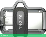 USB Flash-накопитель SanDisk Ultra Dual Drive M3.0 128GB черный/серый (SDDD3-128G-G46)