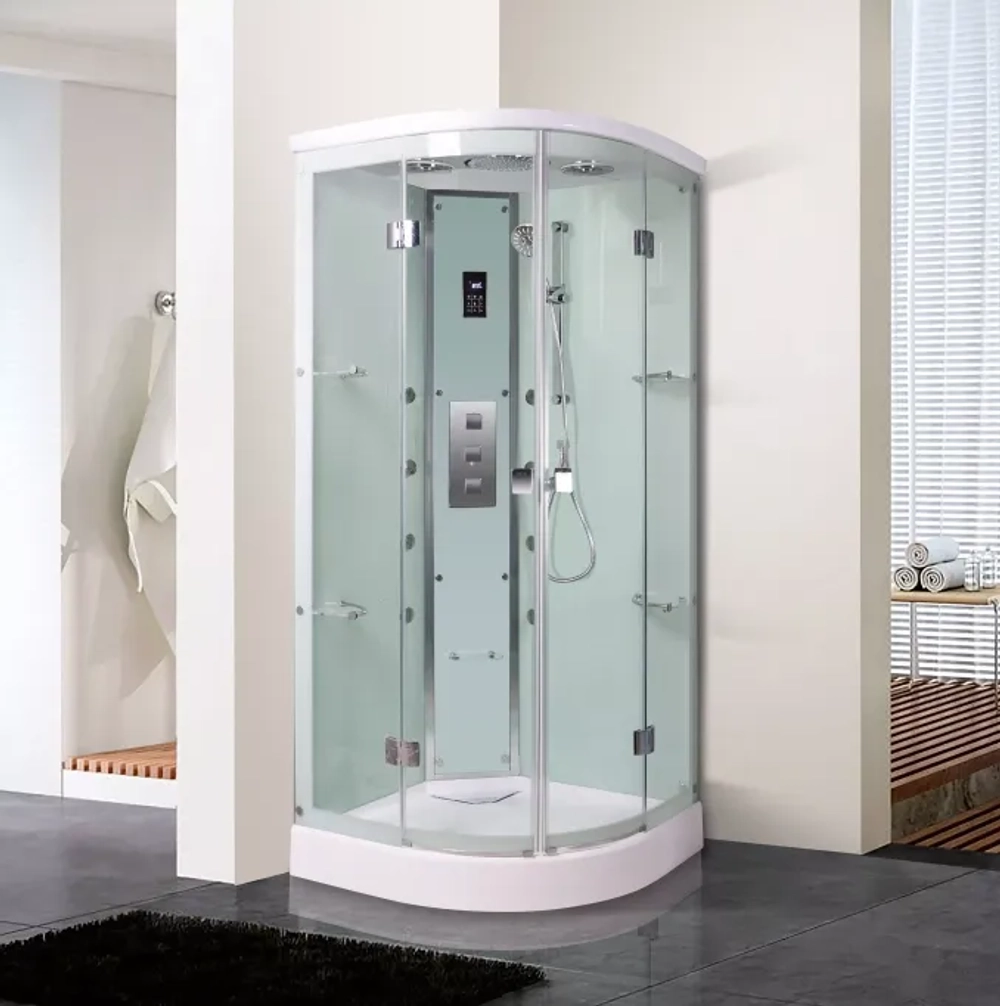 Душевая кабина WeltWasser (ВельтВассер) Waise 90/90, с низким поддоном, с электрикой и ГМ, 90x90x227