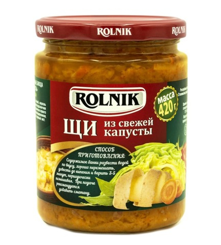 Щи из свежей капусты 420г. Рольник