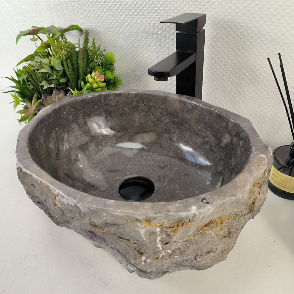 Раковина из мрамора Erozy Grey EM-65523 42*34*15 0882