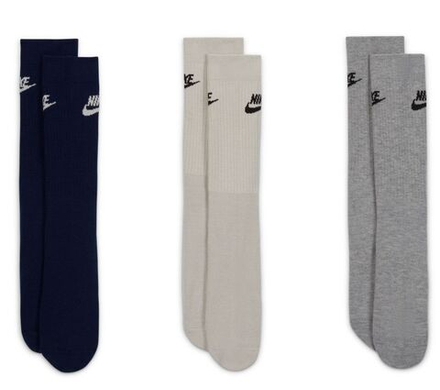 Теннисные носки Nike Sportswear Everyday Essential Crew 3P - Multikolor