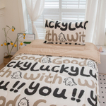 Комплект постельного белья Сатин с Одеялом Young 100% хлопок на резинке OBKR027