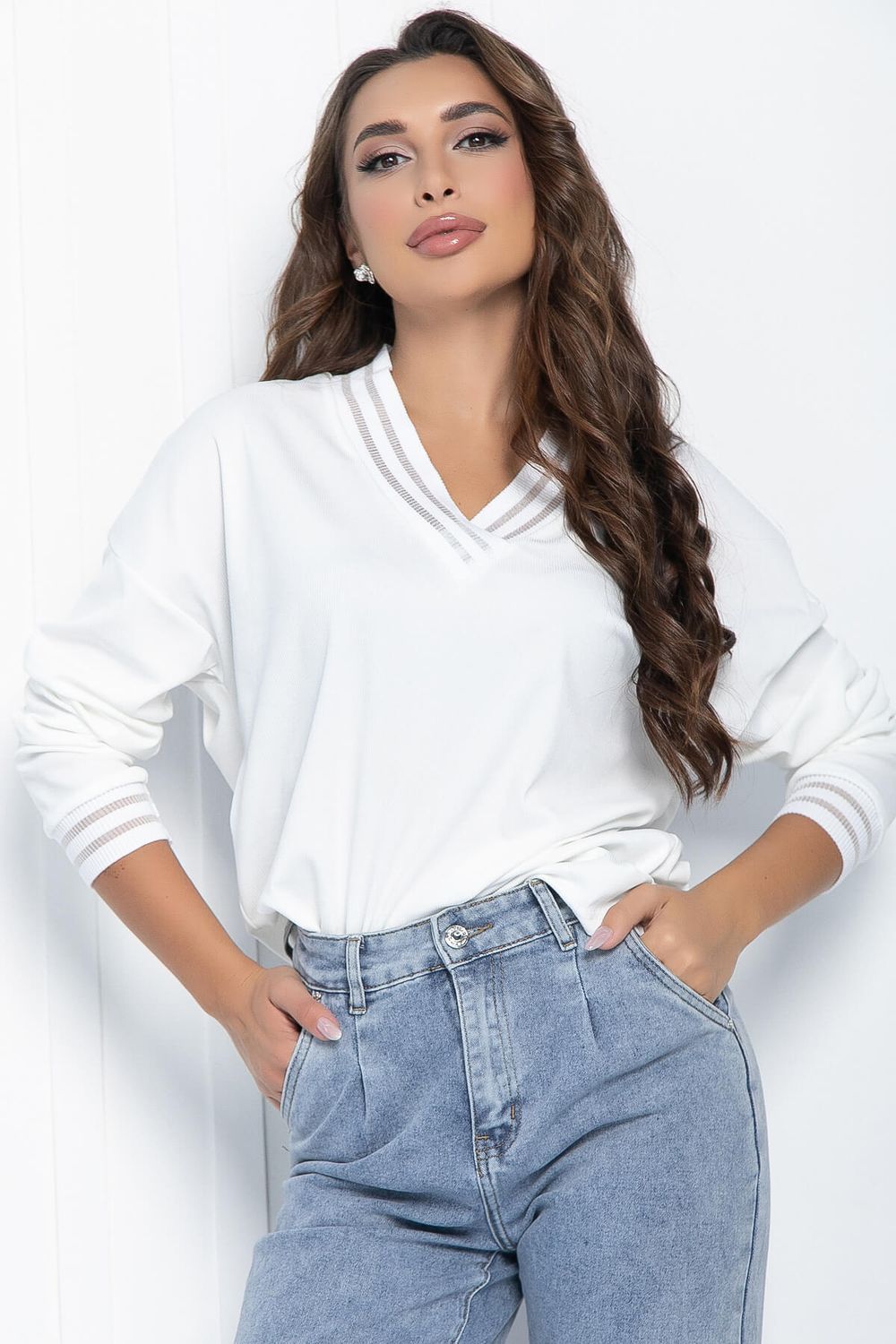 Джемпер Ванильные небеса (белый) Б14399-5М LT Collection