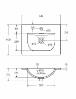 Тумба с раковиной BelBagno MARINO-CER-MINI-500-2C-SO-BO-P Bianco Opaco