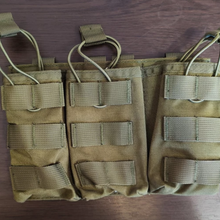 Тактическая военная подсумка для 3-х магазинов Олива