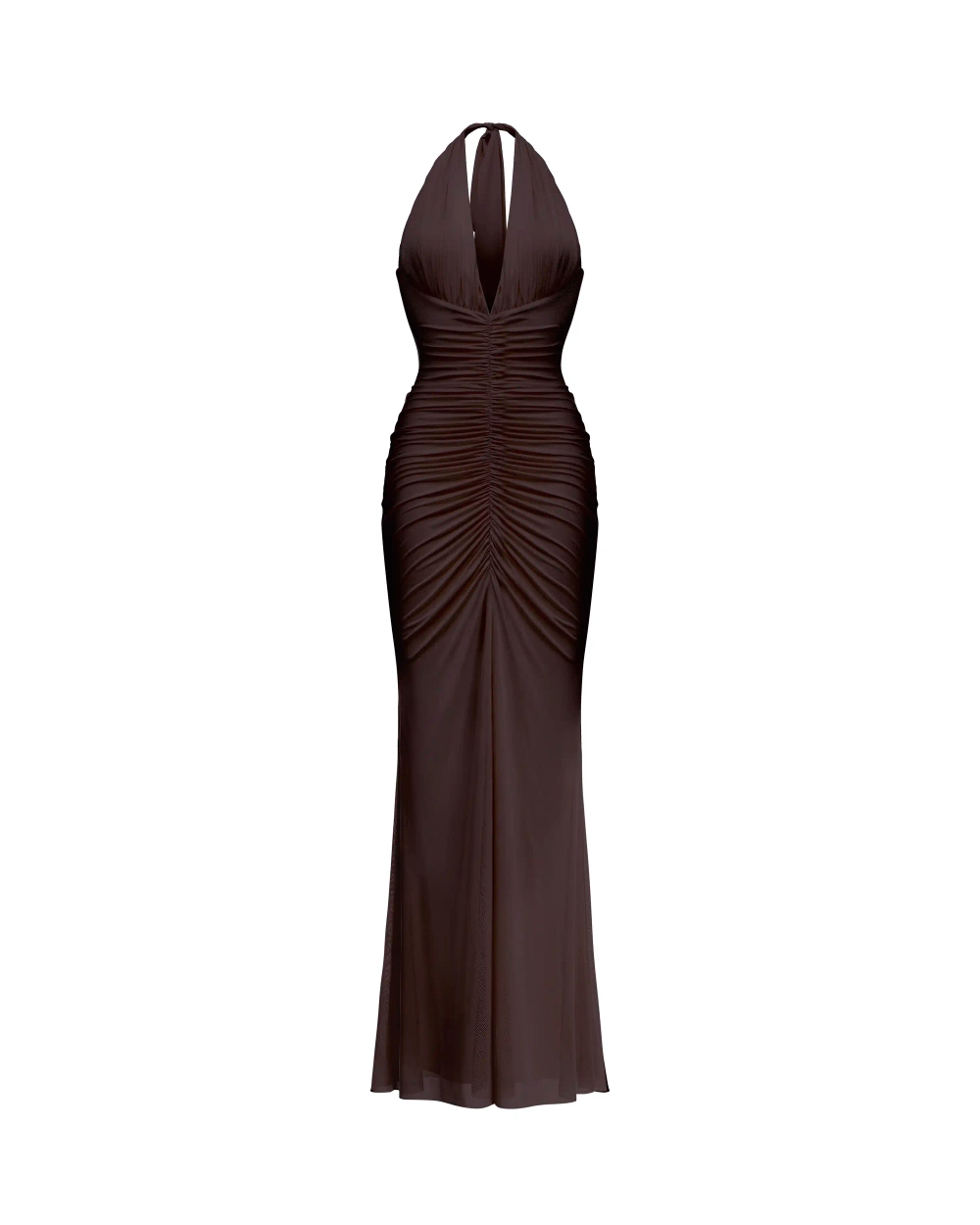 Луна макси (Luna maxi), платье макси из шоколадной сетки