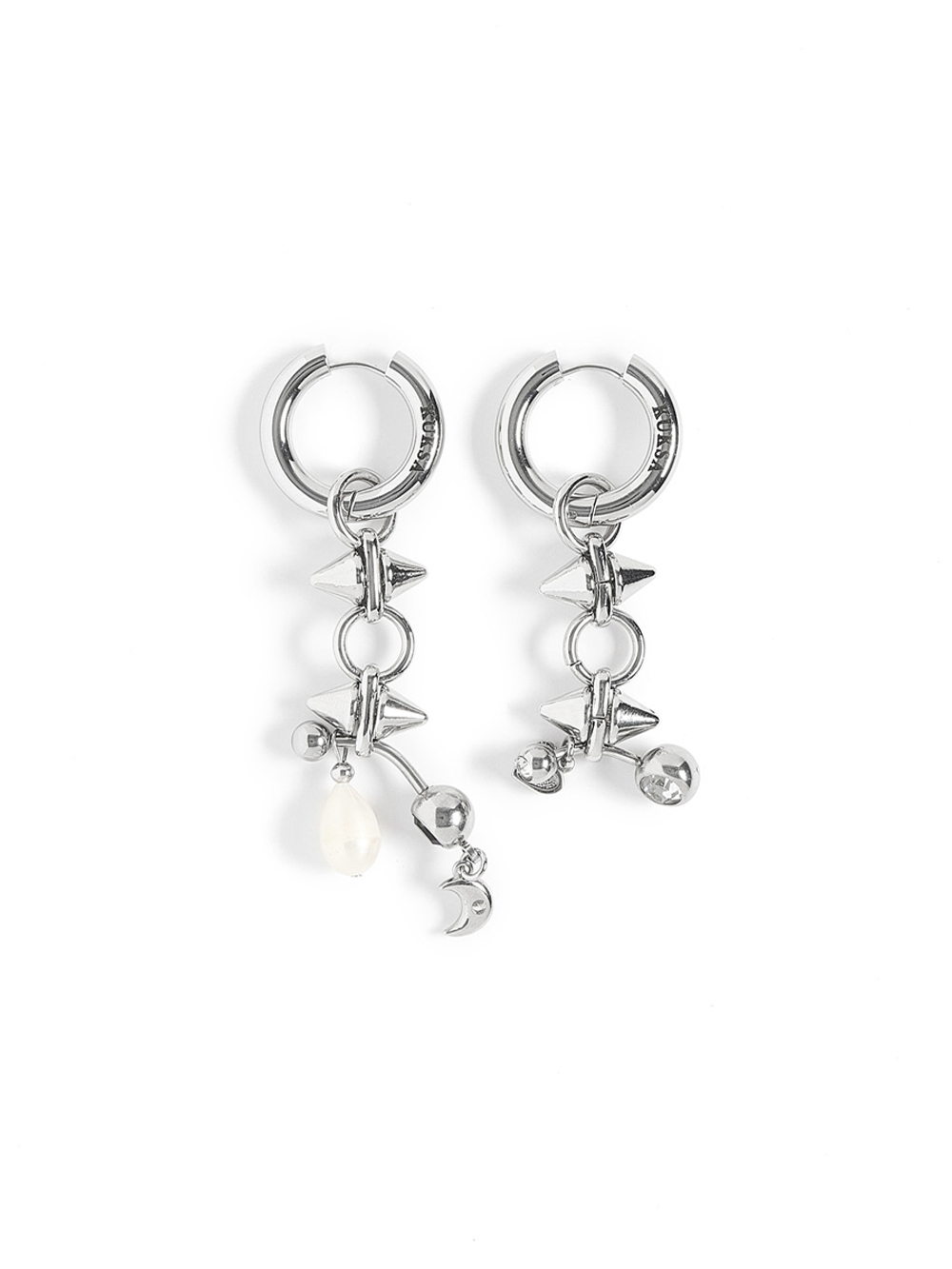Серьги "Piercing thorn pearl"
