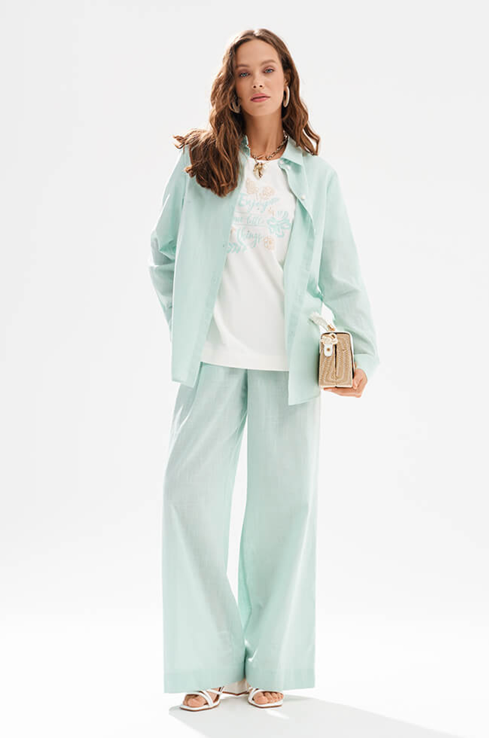 31270 Брюки женские (ментол)