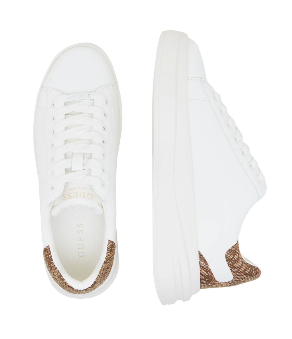 Кожаные кроссовки elbina Guess - белый(FLJELB FAL12)