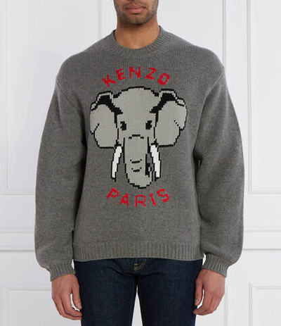 Хлопковый свитер Kenzo - серый(FD55PU3643BA)