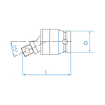 KING TONY (3796P) Кардан ударный 3/8", с шариковым фиксатором