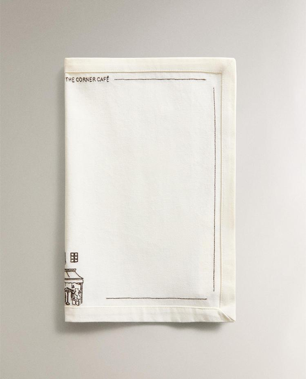 ZARA HOME САЛФЕТКА ПОД СТОЛОВЫЕ С ПРИНТОМ, КОРИЧНЕВЫЙ