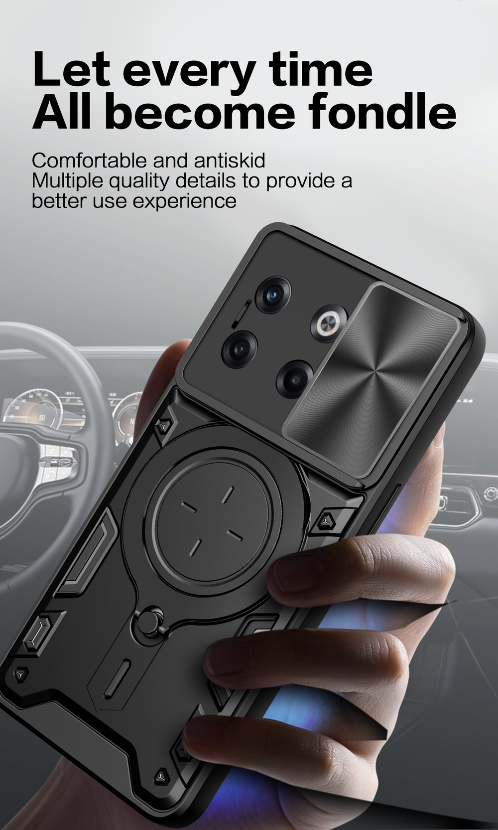 Чехол с кольцом Big Ring Case для OnePlus Ace Pro