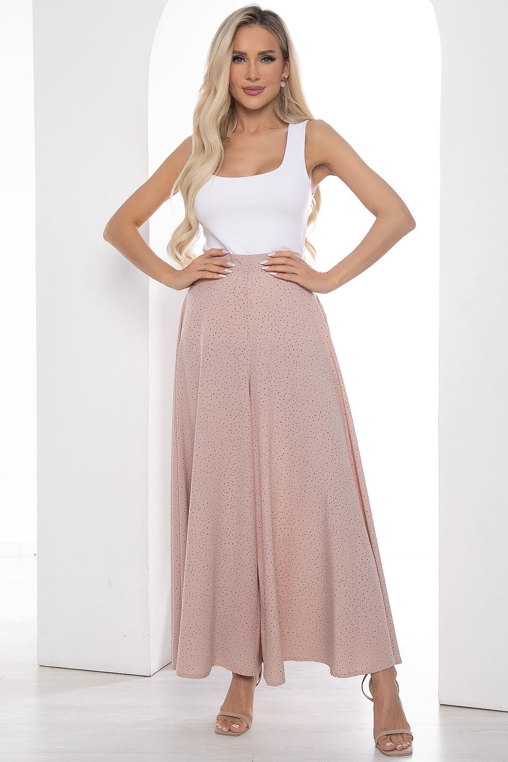 Брюки Камелия (беж/горох) Б10254 LT Collection