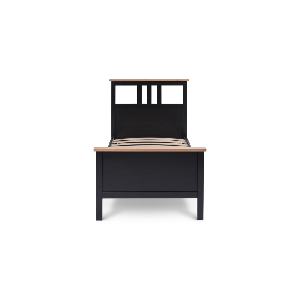 Односпальная кровать, КЫМОР (HEMNES), 90х200 см, черный/светло-коричневый