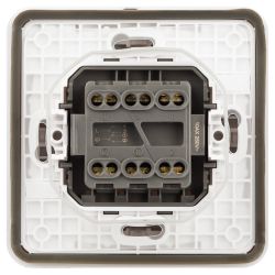 Переключатель ЭРА Эксперт 11-1526-01 двойной IP55, 10АХ-250В, СУ, белый