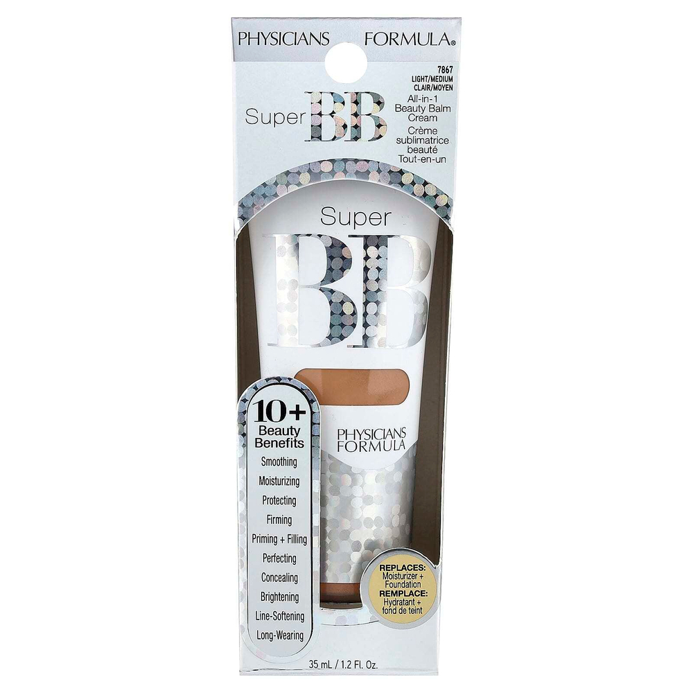 Physicians Formula, Super BB, универсальный крем-бальзам, оттенок 7867, светлый/средний, 35 мл (1,2 жидк. унции)