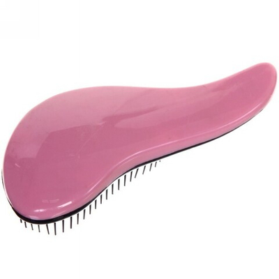 Расческа массажная «Компактная-капля», цвет розовый, 15см