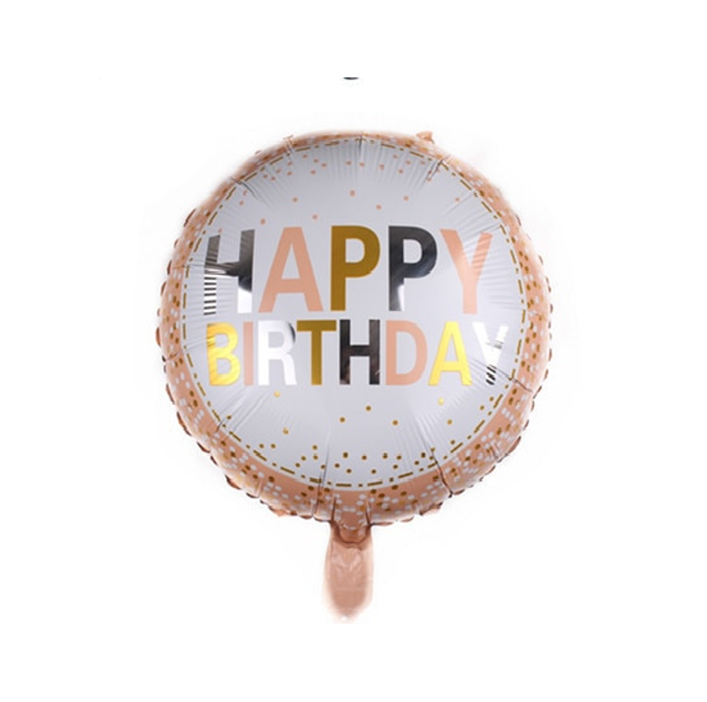 К 18" Круг HB конфетти розовое золото