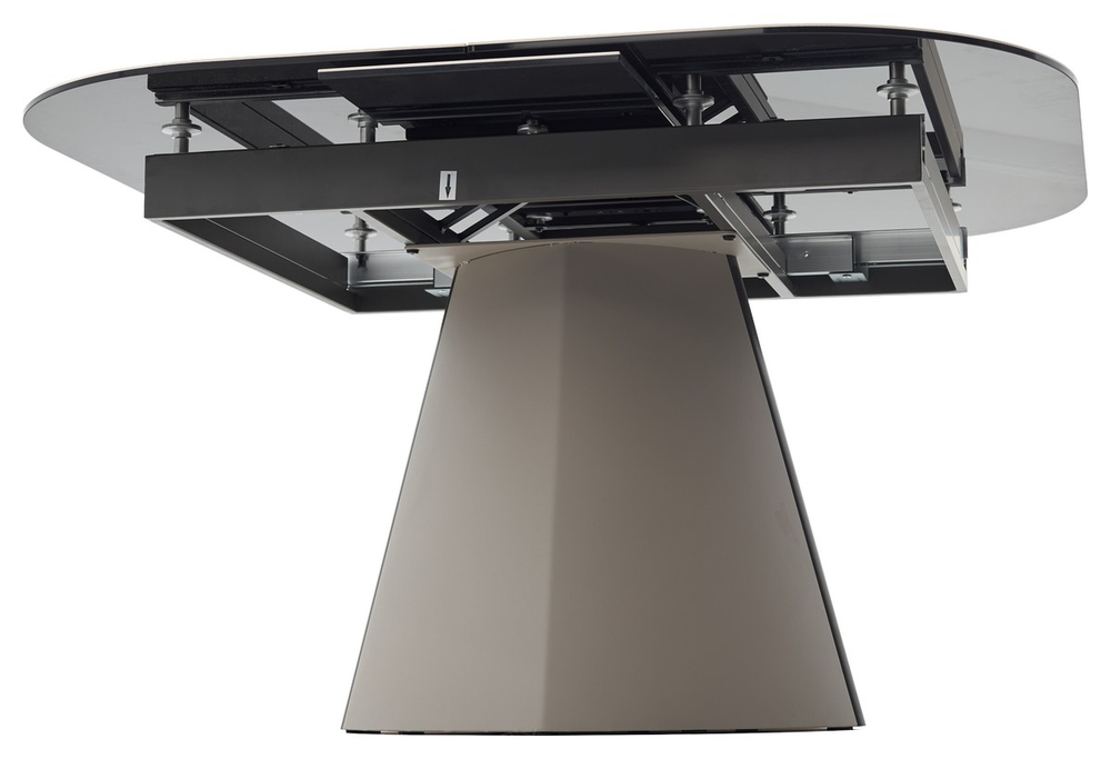 Стол RUBEN 132 TL-109 Серый мрамор, испанская керамика, стекло / Латте, ®DISAUR