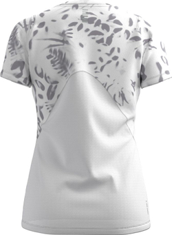 Женская теннисная футболка Under Armour Women's UA IsoChill 200 Print Short Sleeve - white/gray wolf