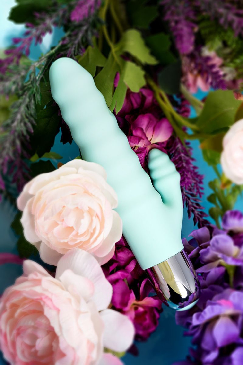 ToyFa Flovetta Flax – рельефный вибратор с клиторальным стимулятором, 17,5 см