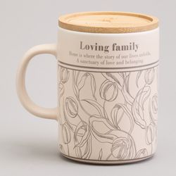 КРУЖКА LEFARD 400МЛ С БАМБУКОВОЙ КРЫШКОЙ "SWEET HOME" 8*10.9CM