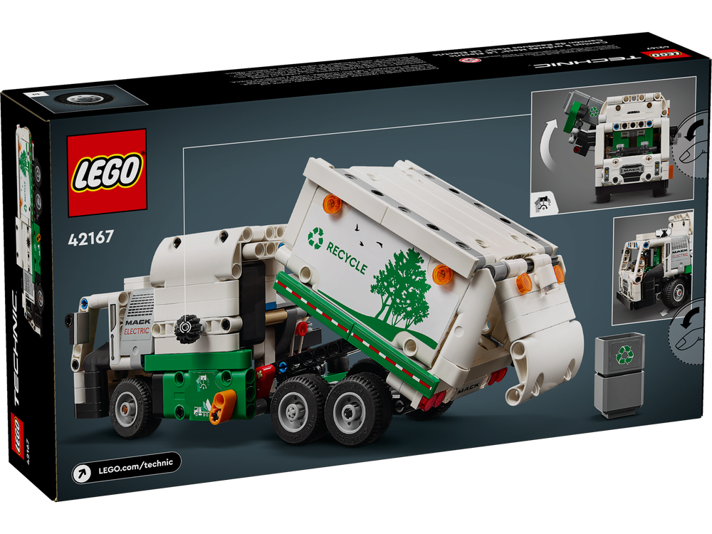 Конструктор LEGO 42167 Электрический мусоровоз Mack LR