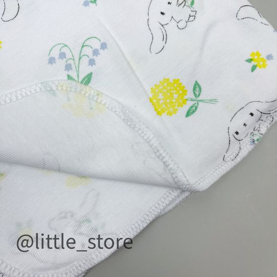 Пеленка хлопковая "Белые зайчики"