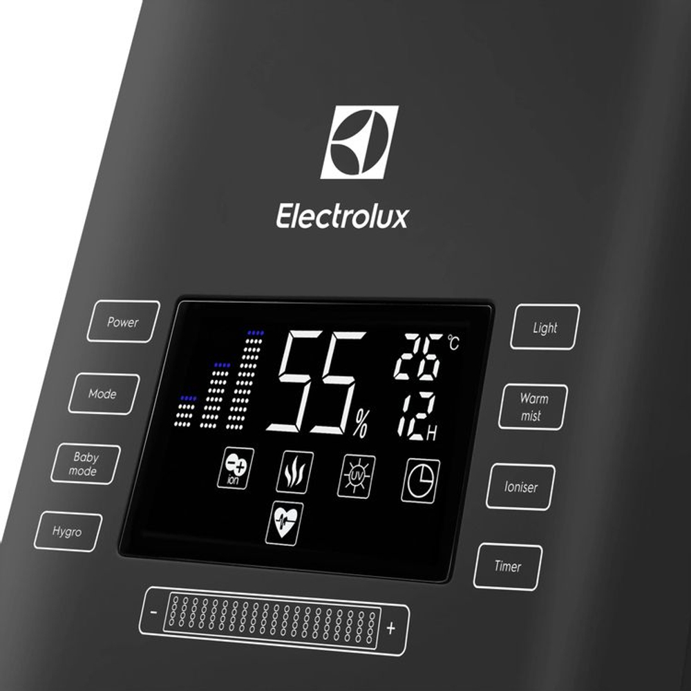 Увлажнитель воздуха ультразвуковой Electrolux EHU-3710D,  5л,  черный/серебристый