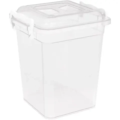 Контейнер 6л квадратный, с ручками, прозрачный