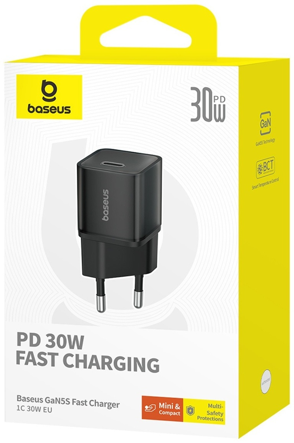 Зарядное устройство Baseus GaN5S 1C 30W USB Type-C черный