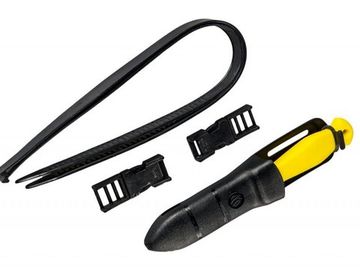 Нож Sargan Тургояк-стропорез Зеркальное покрытие Желтая ручка