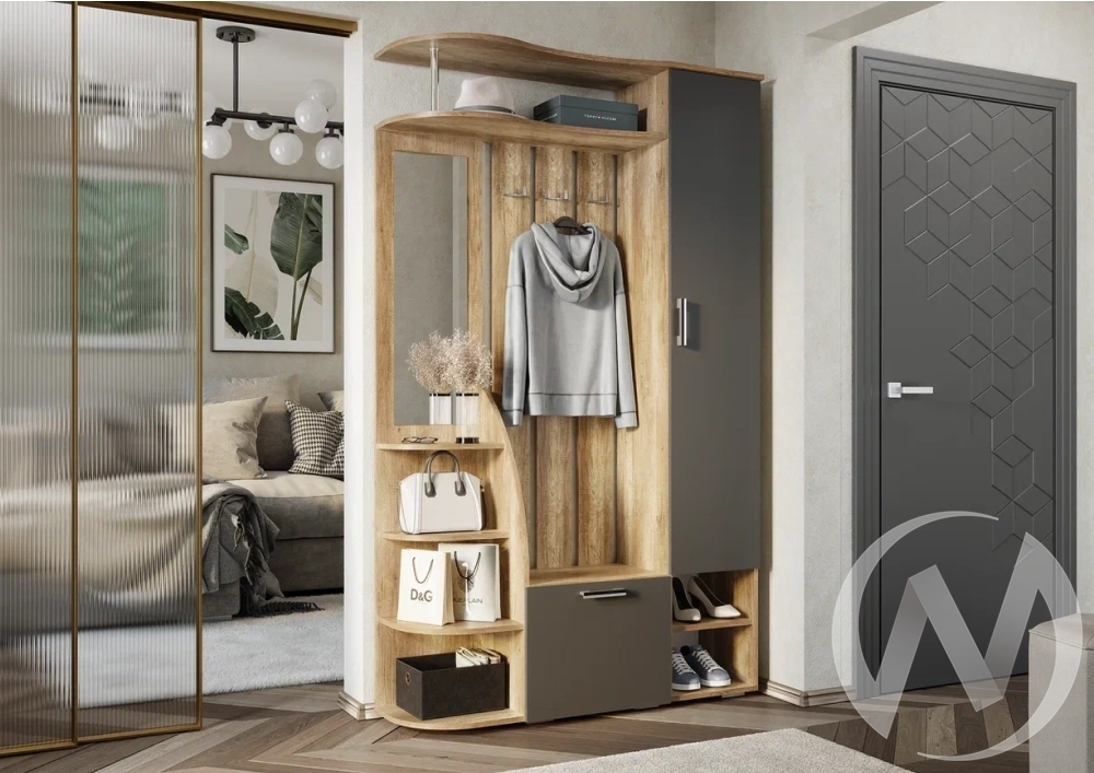 Прихожая Агата ПР-03 (дуб каньон/графит)