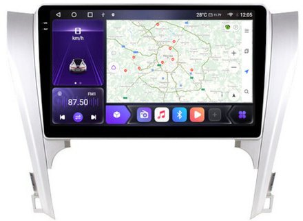 Магнитола Toyota Camry 50 2011-2014 - Carmedia OL-1607-NPQU-2K QLed+2K, Android 12, ТОП процессор, CarPlay, SIM-слот