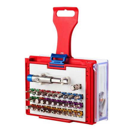 Цена на МАСТАК (058-10032C) Набор вставок (бит) 1/4", TORX, HEX, Pozidriv, Phillips, Slotted, 32 предмета